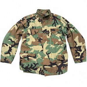 Vintage U.S. Army M65 Field Jacket Woodland Camo – Medium Regular Cold Weath 90s